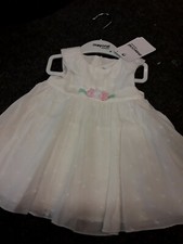 SALE NEW MAYORAL CREAM DRESS AND PANTS STYLE 1822 SIZES 6-9 MTHS  12 MTHS