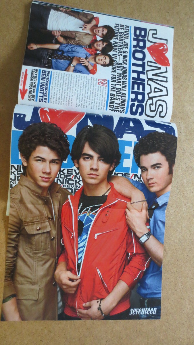 Seventeen Magazine Jonas Brothers Nick Jonas Joe Jonas Kevin Jonas