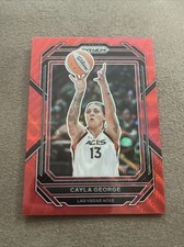 2023 Panini Prizm WNBA #58 Cayla George Red Wave Prizm Las Vegas Aces