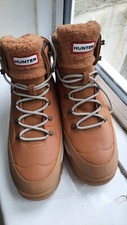 Image of Hunter Men Explorer Leather Boots UK Size 9 EU 43 US 10