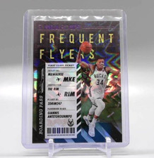 2020 Panini NBA Hoops Frequent Flyers Purple Explosion Giannis Antetokounmpo #9