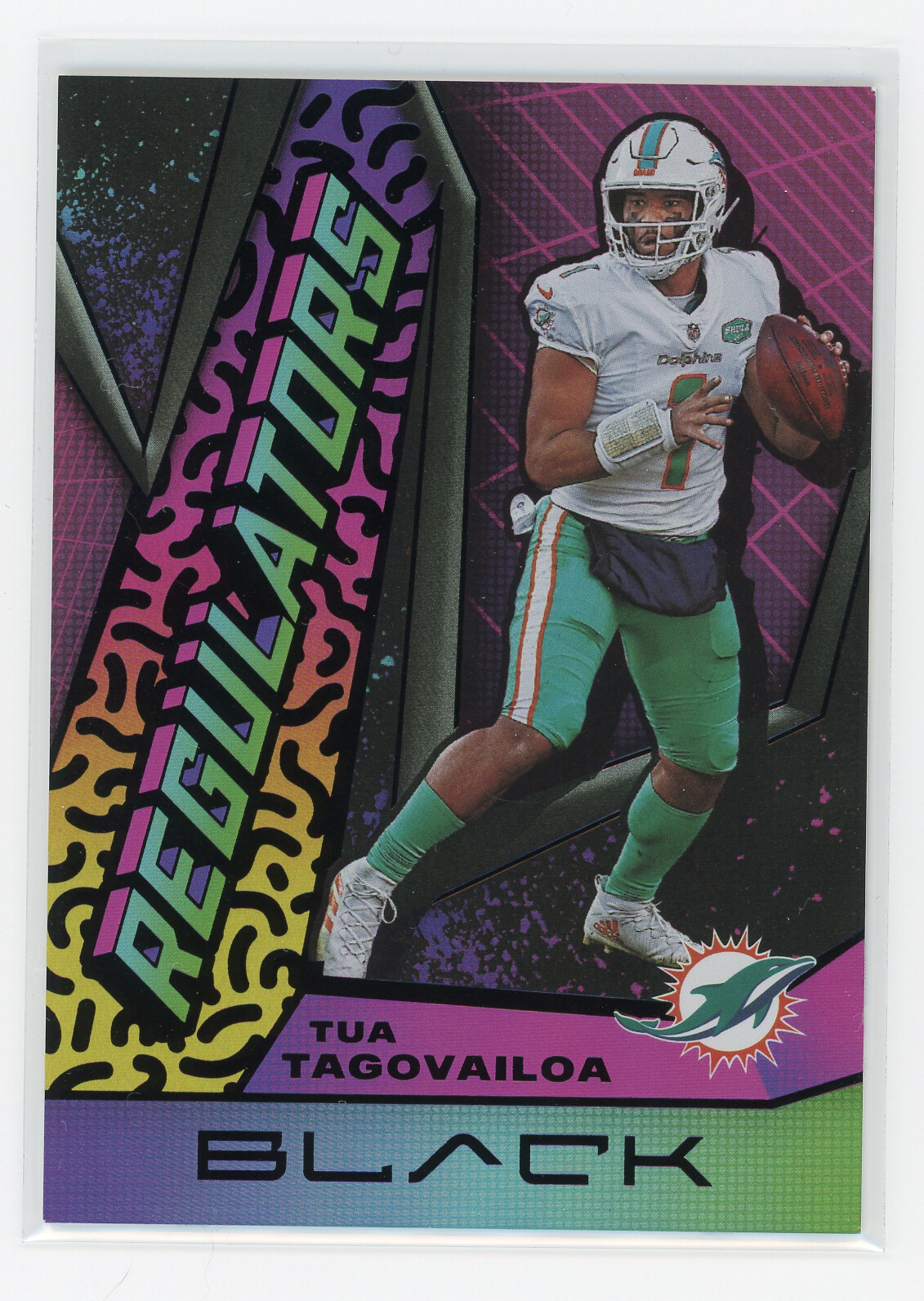 2021 Panini Black TUA TAGOVAILOA SP Regulators Insert # R-25 - Dolphins