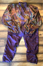 Vintage 80s 90s Track Suit womens dark floral Boho Large L