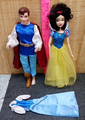 Disney Store Classic Dolls Snow White Prince Florian