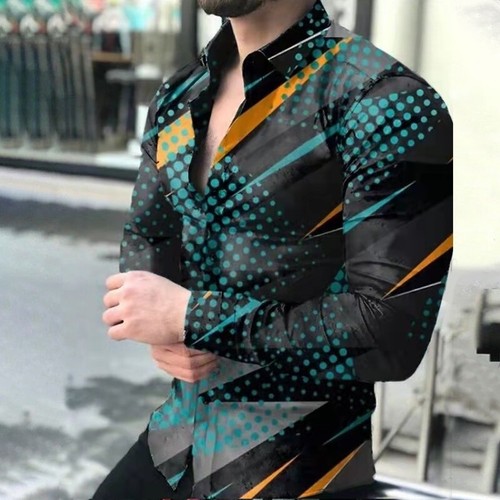 Camisa ajustada de manga larga para hombre para fiesta Social y graduación  S-3XL | eBay
