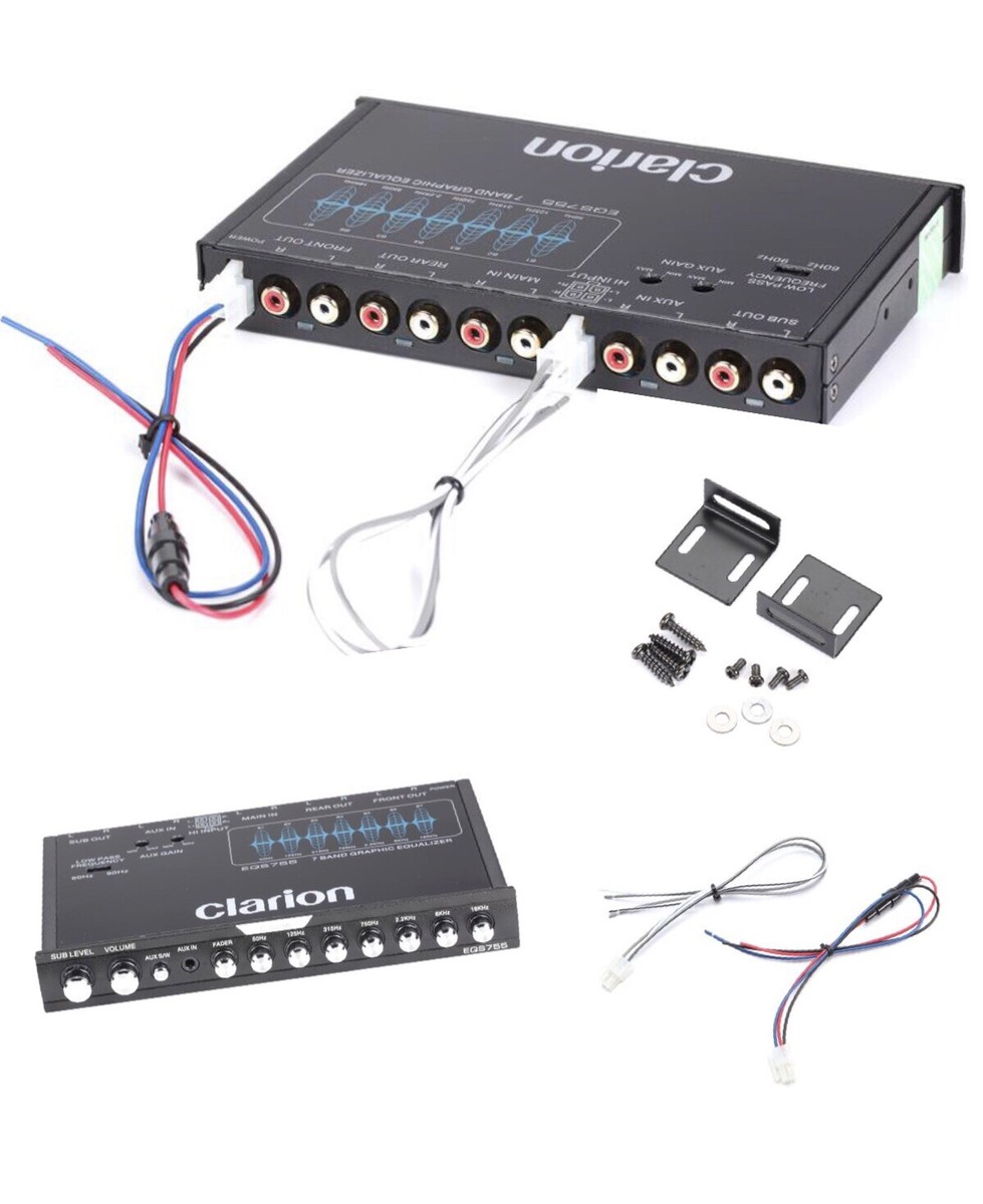 High End Equalizer 3.5mm RCA Aux Input CLARION EQS755 7-BAND Car