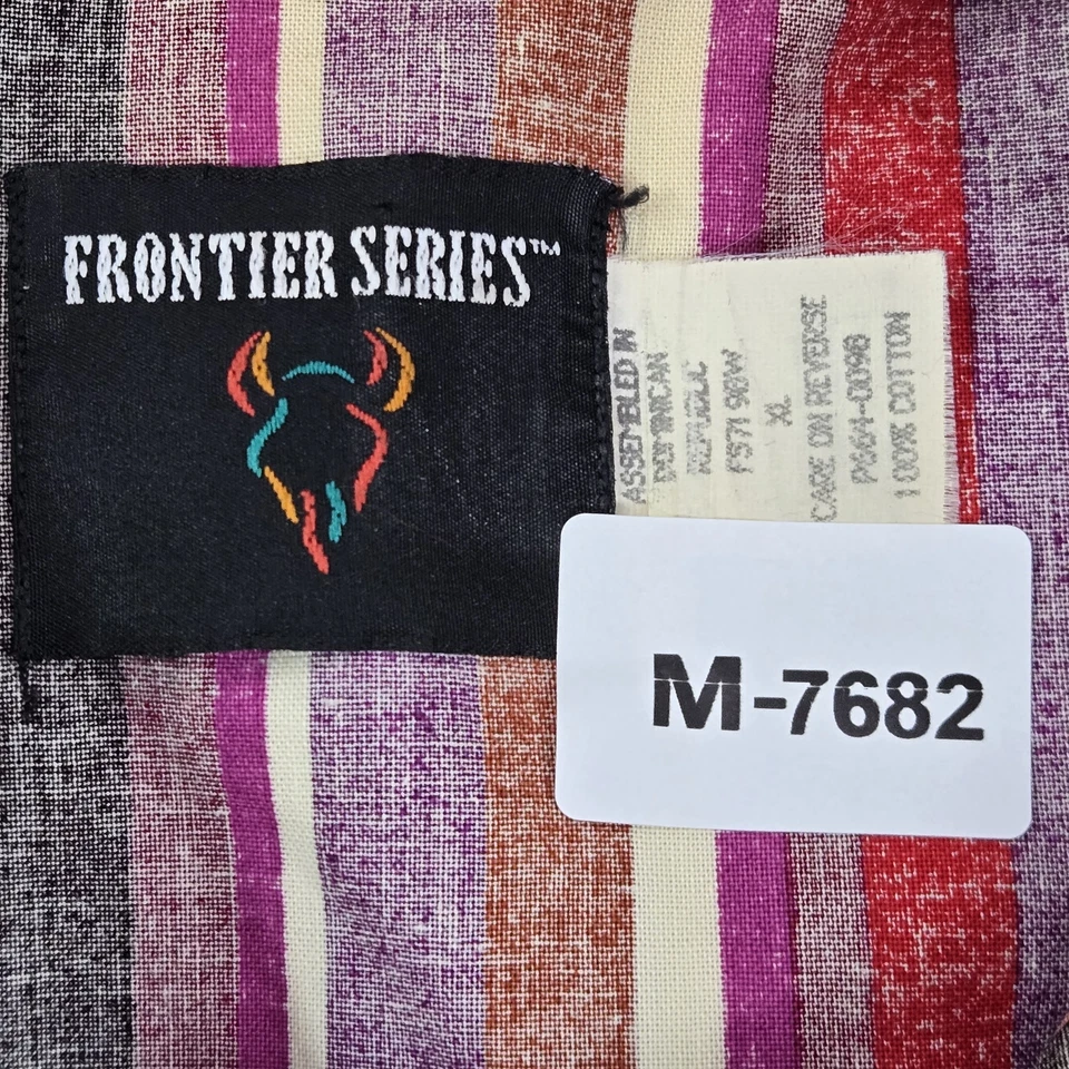 Camisa DE COLECCIÓN Frontier Series Brushpopper Hombres Abotonada XL Rayas Rojas Años 90 Foto 2 de 4