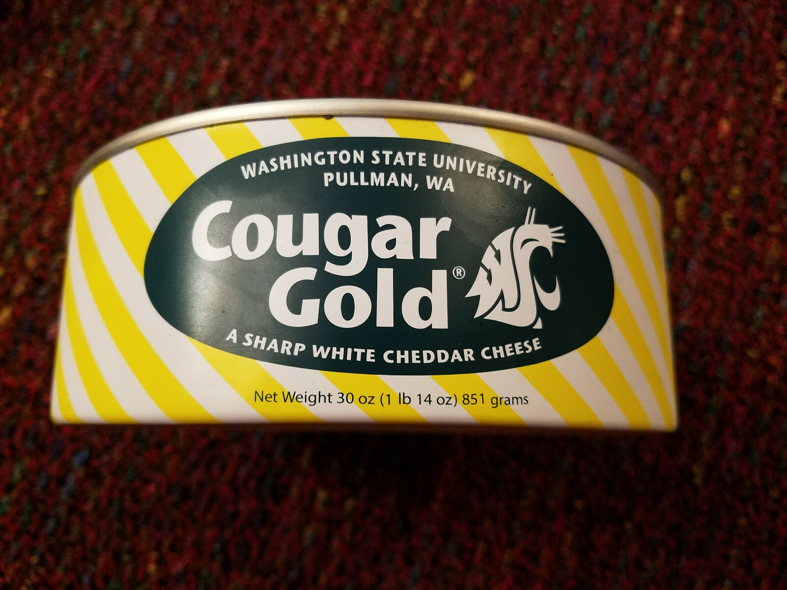 WSU Creamery Cougar Gold Sharp White Cheddar Cheese One 30oz Can for