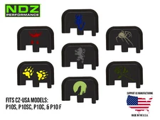 NDZ CZ P10 S SC C F Slide Cover Plate Aluminum Black Color Filled Outdoors