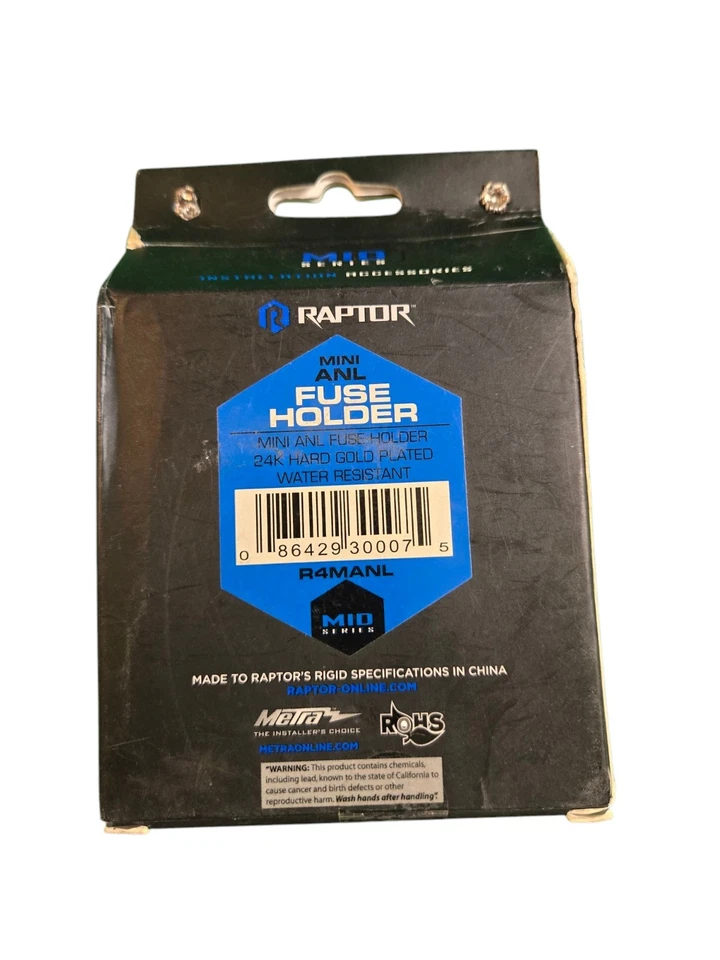 Portafusibles Raptor Mini Anl chapado en oro 24K 4 u 8 AWG Foto 2 de 3