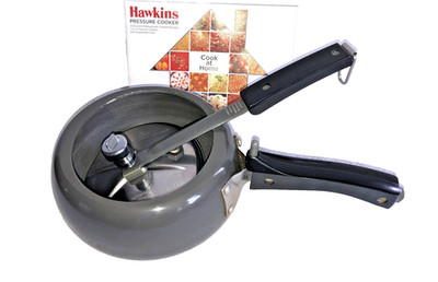 Hawkins Contura Black 2 Liter Hard Anodised Pressure Cooker 1-2 Persons (CB20)