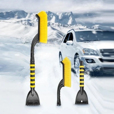 3-in-1 Schneeschaufel Eiskratzer Bürste Teleskop aus Aluminium