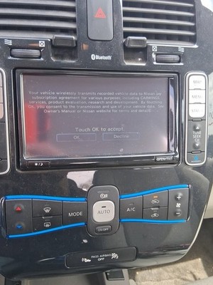 Nissan Leaf Radio GPS Navigation Head Unit 2013 Hatchback 4/5dr ZE0 (10-17)