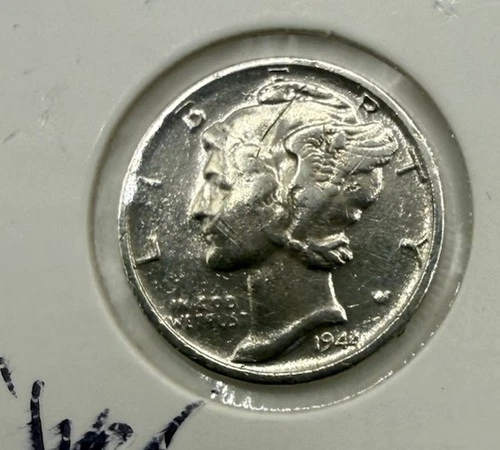 1944S Mercury Dime AU