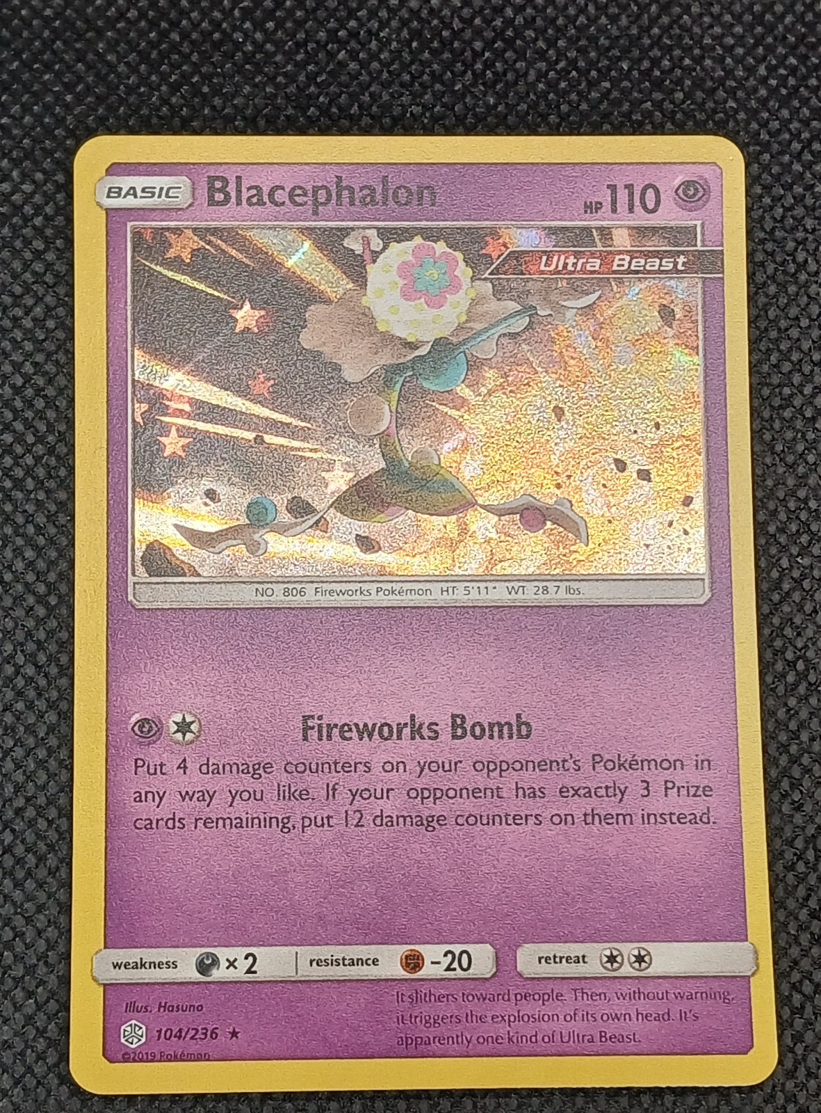 Blacephalon Holo Rare SM - Cosmic Eclipse 104/236 NM