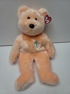 Ty 2001 Dearest The Peach Bear Beanie Buddy With Tags T16