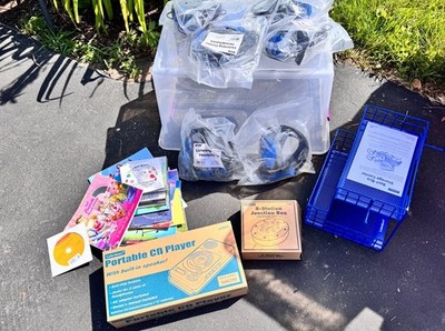 Lakeshore Learning Listening Center, headphones,  junction box, Cd Books