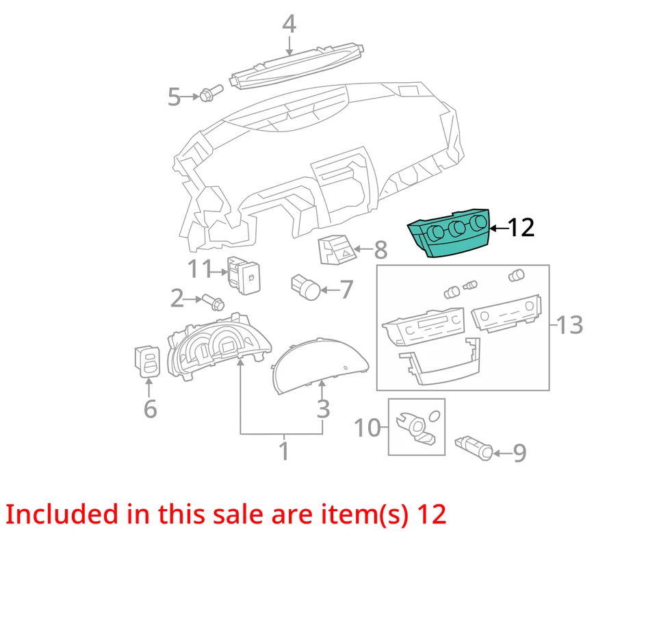 Temperature Control Manual Rotary Control Knobs Fits 07-09 CAMRY 2672842 - Image 3 of 4