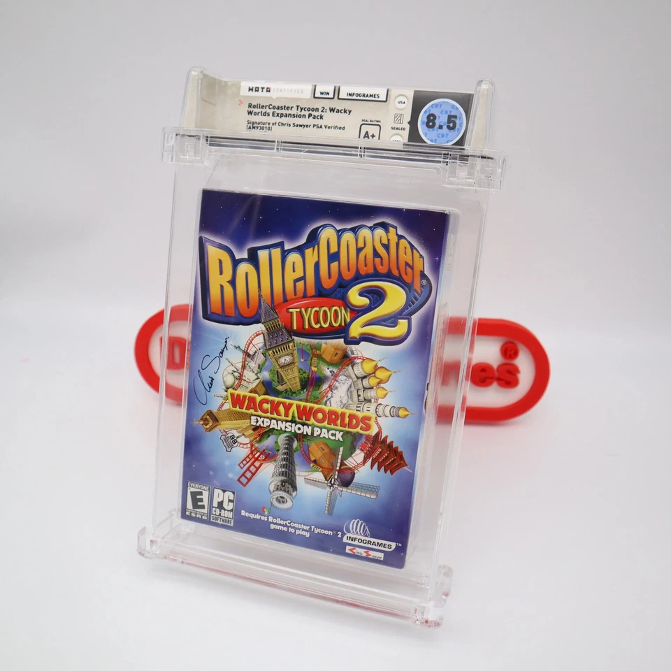 PC ROLLERCOASTER TYCOON 2 II WACKY WORLDS EXPANSION - WATA GRADED 8.5 A+ Sealed! - Image 4 of 4