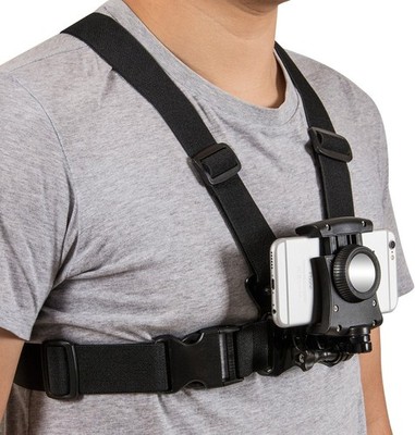 Mobile Phone Chest Mount Harness Strap Holder Cell Phone Clip Action Camera POV