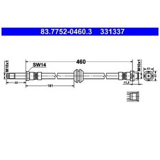 2x Bremsschlauch vorne für BMW 3-er E46 | 23960734