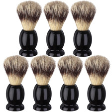7Pcs Men Shaving Brushes Wood Handle, Professional Salon Tools Hand Crafted Shav