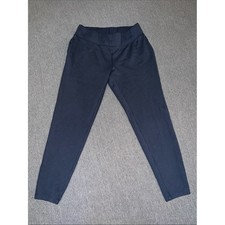 Lands' End Womens Navy Ponte Knit Ankle Pants Slim High Rise Stretchy SP 6-8