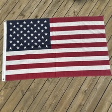 American Flag 3x5 USA Made 50 Star Poly Cotton Brass Grommets Made in USA