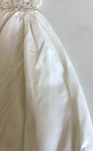 Vêtements vintage années 50 Mary Hoyer étiquetés chemise de nuit blanche négligée pour poupée 14" - Photo 5/5