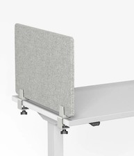 Desk Divider Light Grey, 23" W x 18'H Sound Absorbing Panel
