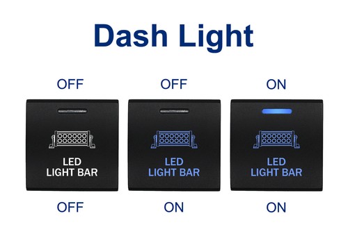 Interruptor pulsador taquilla delantera t130b para Toyota RAV4 Prado 150 Camry LED AZUL - Imagen 4 de 4