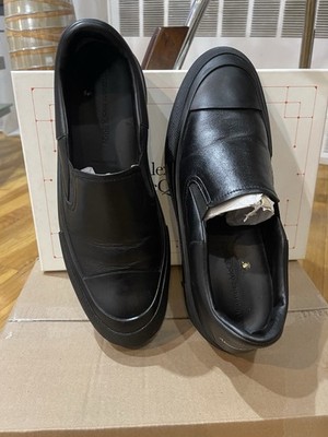ALEXANDER McQUEEN Black Low Top Sneakers With Chunky Sole in Leather Man, Italy
