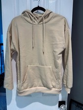 Woman's Shein Beige Sweatshirt with Hood Size Medium NWOT