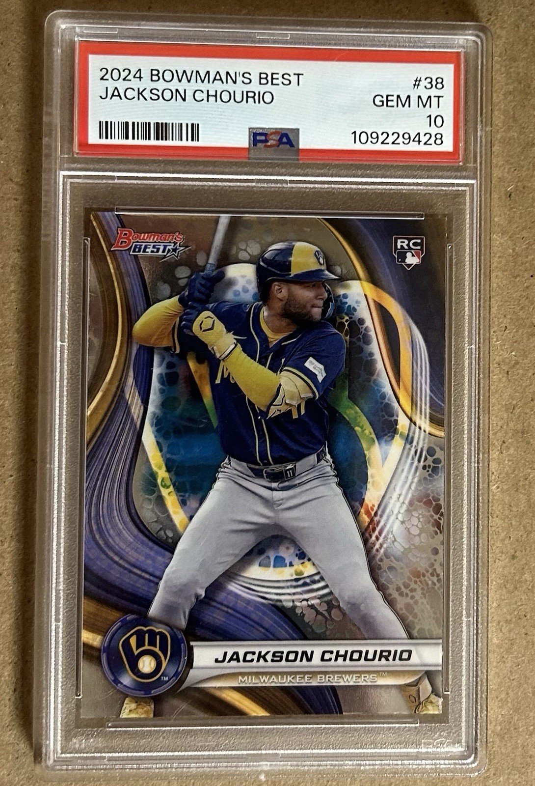 2024 Bowman's Best Jackson Chourio #38 Refractor (RC) PSA 10