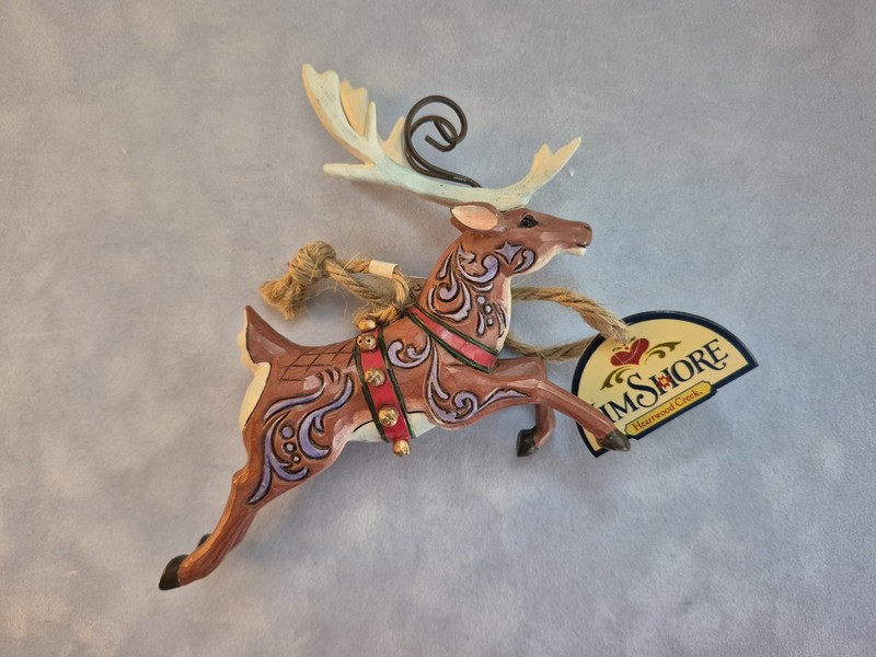 Jim Shore "FLYING REINDEER" ornament 2016 brand new in box - #4053830