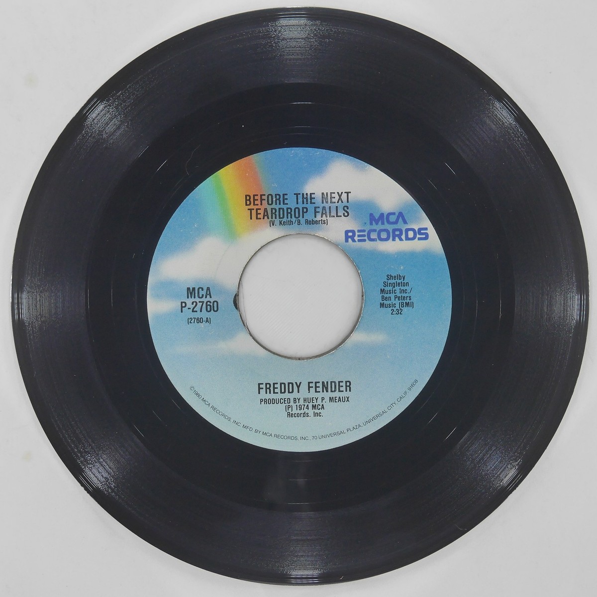 FREDDY FENDER Before The Next Teardrop Falls MCA P-2760 VG 45 1984