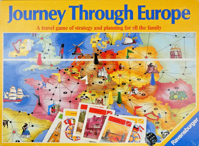 Ravensburger Reise durch Europa Brettspiel Vintage 1982 - (10+) - vollständig 
