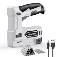 Cordless Electric Staple Gun & Brad Nailer Kit, 4V Lithium-ion, USB Charger, DIY