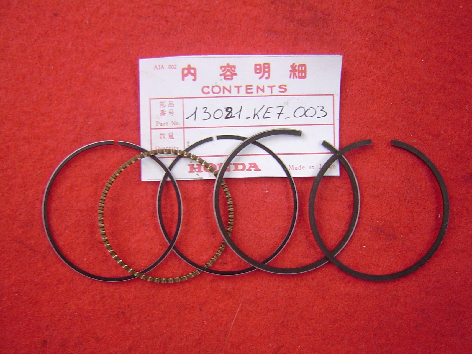 Jeu de segments cote 025 pour VF400FD - Pièce moteur idem 13012KE7003