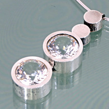 Bergkristall Silber Halsreif ° Modernist Design REIF KETTE Finnland Skanidnavien