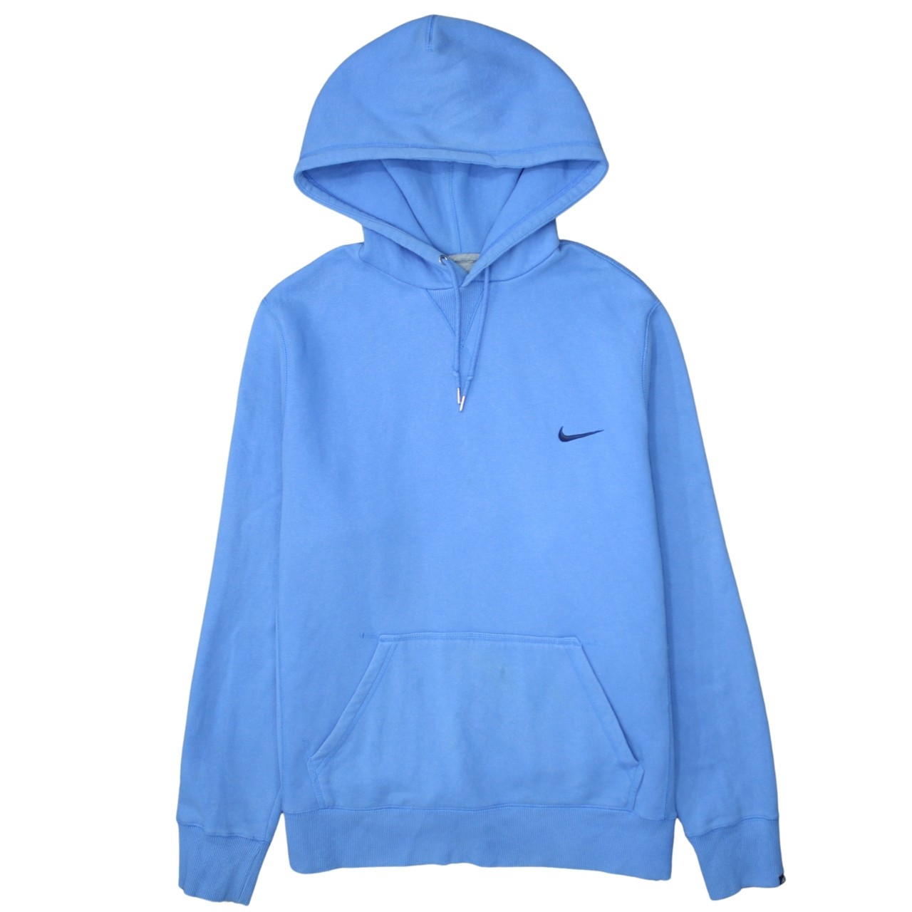 Nike Mens Hoodie Light Blue Fleece Embroidered Swoosh Pullover Kangaroo XL