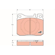 Satz Bremsbeläge Bremsklötze vorne für Mercedes S-Klasse C126 W116 id64244