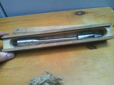 1 - VINTAGE RIDGWAY EXPANSIVER BIT 7/8'' bis 3'' c/w HOLZ AUFBEWAHRUNGSBOX Nr. 1915