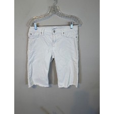 Hudson Womens Amelia Cut Off Knee Short White Size 28