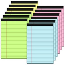 12 Pack Small Note Pads 5x8, Colored 5x8 IN, Blue, Yellow, Green, Pink