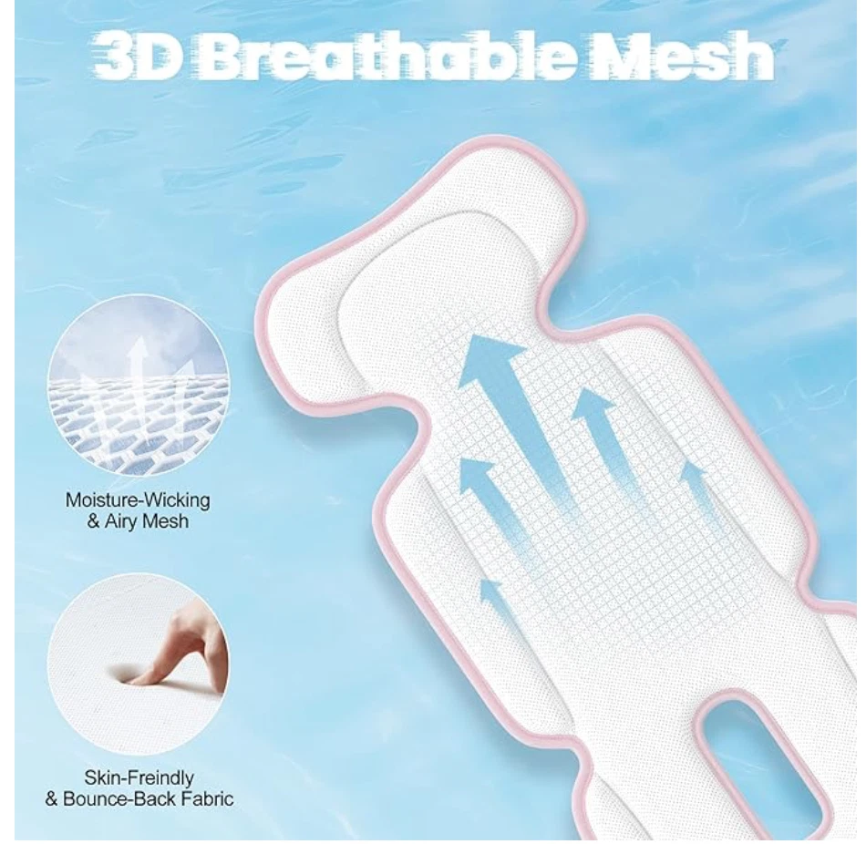 Almohadilla de enfriamiento para cochecito de bebé, enfriador de asiento de coche con 2 ventiladores de soplador incorporados | 10h maxRun Foto 4 de 4