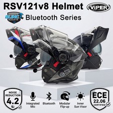 ViPER RSV121 Bluetooth Motorradhelm Klapphelm...