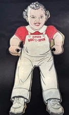 Very Rare 1950’s Vintage ZIPEES Rock N Spin Cardboard Advertisement HTF!