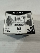 Lot of 5 Sony Mini DV Premium 60 min DVC Digital Video Cassette Tapes DVM60PRL