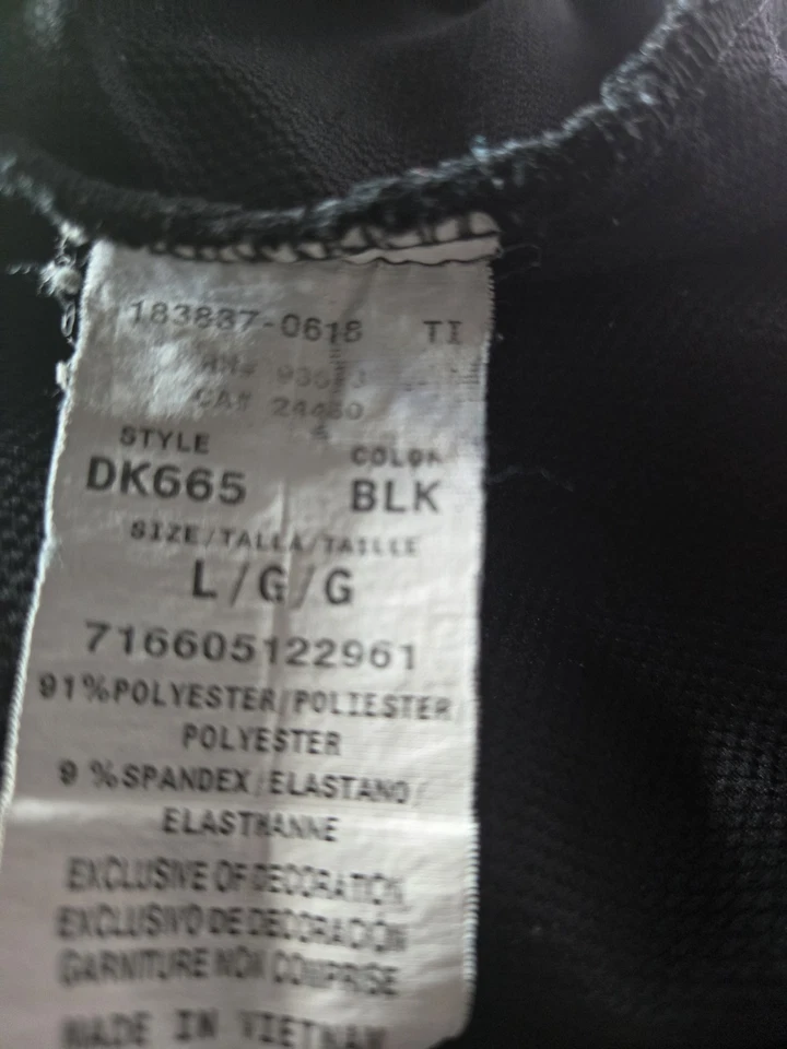 Dickies Women's Scrub Top size L=Black/Grey w/mid split V-Neck-Chest 23"/L 27" - Image 4 of 4